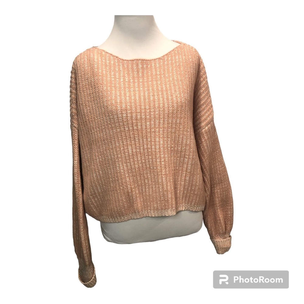 LIRA Oversized crop crew sweater-size Medium